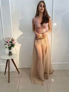 Imagem de Vestido rose com dourado