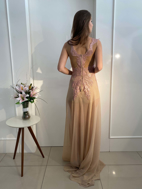 Imagem de Vestido rose com dourado