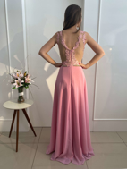 Imagem de vestido rosa godê