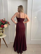 Imagem de Vestido vinho liso