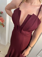 Imagem de Vestido vinho liso