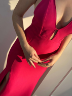 Imagem de Vestido rosa pink com fenda