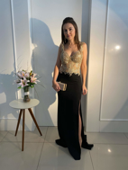 Imagem de Vestido preto com dourado