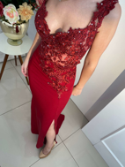 Imagem de Vestido marsala com renda