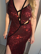 Imagem de Vestido vermelho de paetês