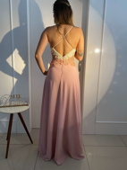 Imagem de Vestido rose com perolas