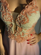 Imagem de Vestido rose com perolas