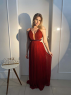 Imagem de Vestido vermelho de seda