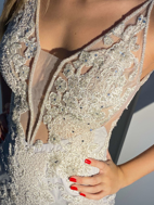 Imagem de Vestido prata de renda