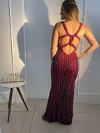 Imagem de Vestido Marsala com grafite