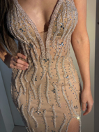 Imagem de Vestido prata com nude