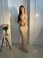 Imagem de Vestido Nude com prata