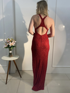 Imagem de Vestido vermelho bordado