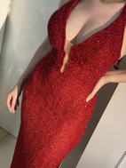 Imagem de Vestido vermelho bordado