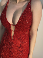 Imagem de Vestido vermelho de renda