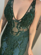 Imagem de Vestido verde bordado