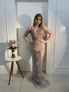 Imagem de Vestido rose com prata