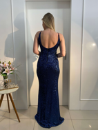 Imagem de Vestido azul de paetê