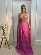 Imagem de Vestido rosa com nude