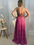 Imagem de Vestido rosa com nude