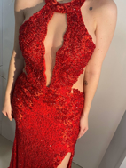 Imagem de Vestido vermelho de gola