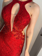 Imagem de Vestido vermelho de gola