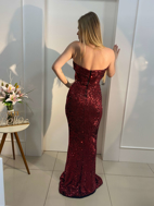 Imagem de Vestido vermelho de paetê