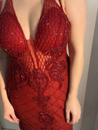 Imagem de Vestido marsala bordado