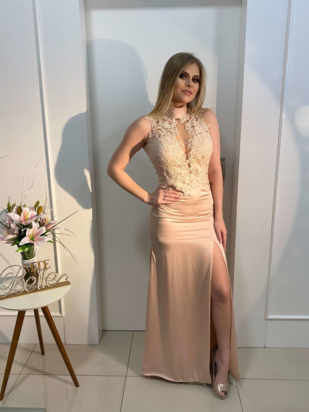 Imagem de Vestido rosa de gola