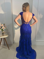 Imagem de Vestido azul de renda