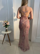 Imagem de Vestido rosa com prata