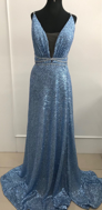 Imagem de Vestido azul serenity em paetê