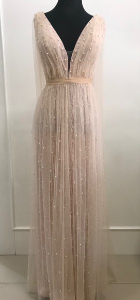 Imagem de Vestido rose com perolas