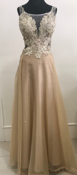 Imagem de Vestido dourado godê