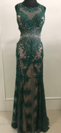 Imagem de Vestido verde com dourado