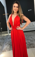 Imagem de Vestido vermelho de cetim