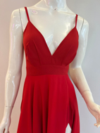 Imagem de Vestido  Vermelho Com Fenda